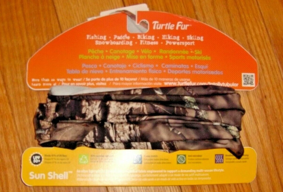 TURTLE FUR Totally Tubular~SUN SHELL~8 Ways to Wear Neck Gator~MOSSY OAK~UPF 50  - Image 3 of 3