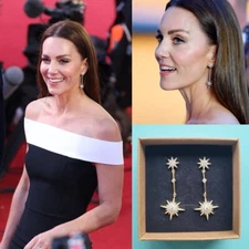 Princess Kate Tsar starburst earrings, Royal, drop, dangle,replikate,gift