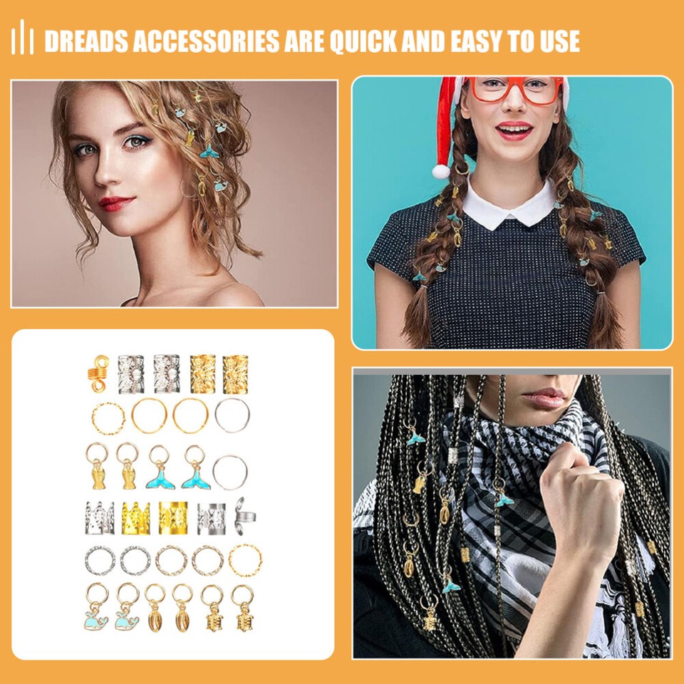 200pcs Dreadlock Accessories Hair Braid Rings Braid Hair Accessories