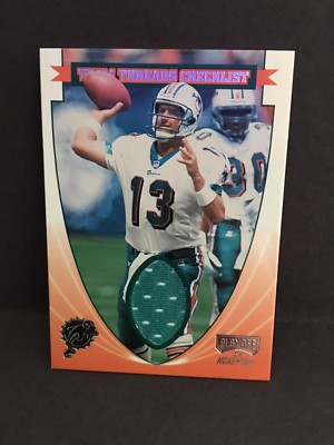 1999 Playoff SSD Momentum Team Threads Checklist Dan Marino Jersey on front/back