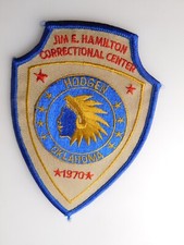 JIM E HAMILTON CORRECTION CENTER PATCH SHOULDER CREST  POLICE OKLAHOMA ARROWHEAD