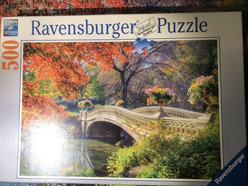 RAVENSBURGER German Puzzle 14231 Romantic Bridge 500 Piece Complete - Picture 1 of 2