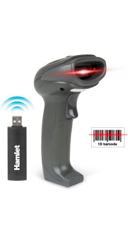 Hamlet Barcode Scanner Wireless sensore Laser - HBCS10W