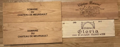Lot 8 estampes bois façades caisse vin Magnum bordeaux Champagne Bourgogne - Photo 1/2