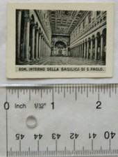 1936 Scerries Cigarette card No. 5 Rome Interno della Basilica di S. Paolo