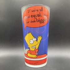 Vintage 2000 The Simpson’s Bart If We’re all Created Equal Drinking Glass