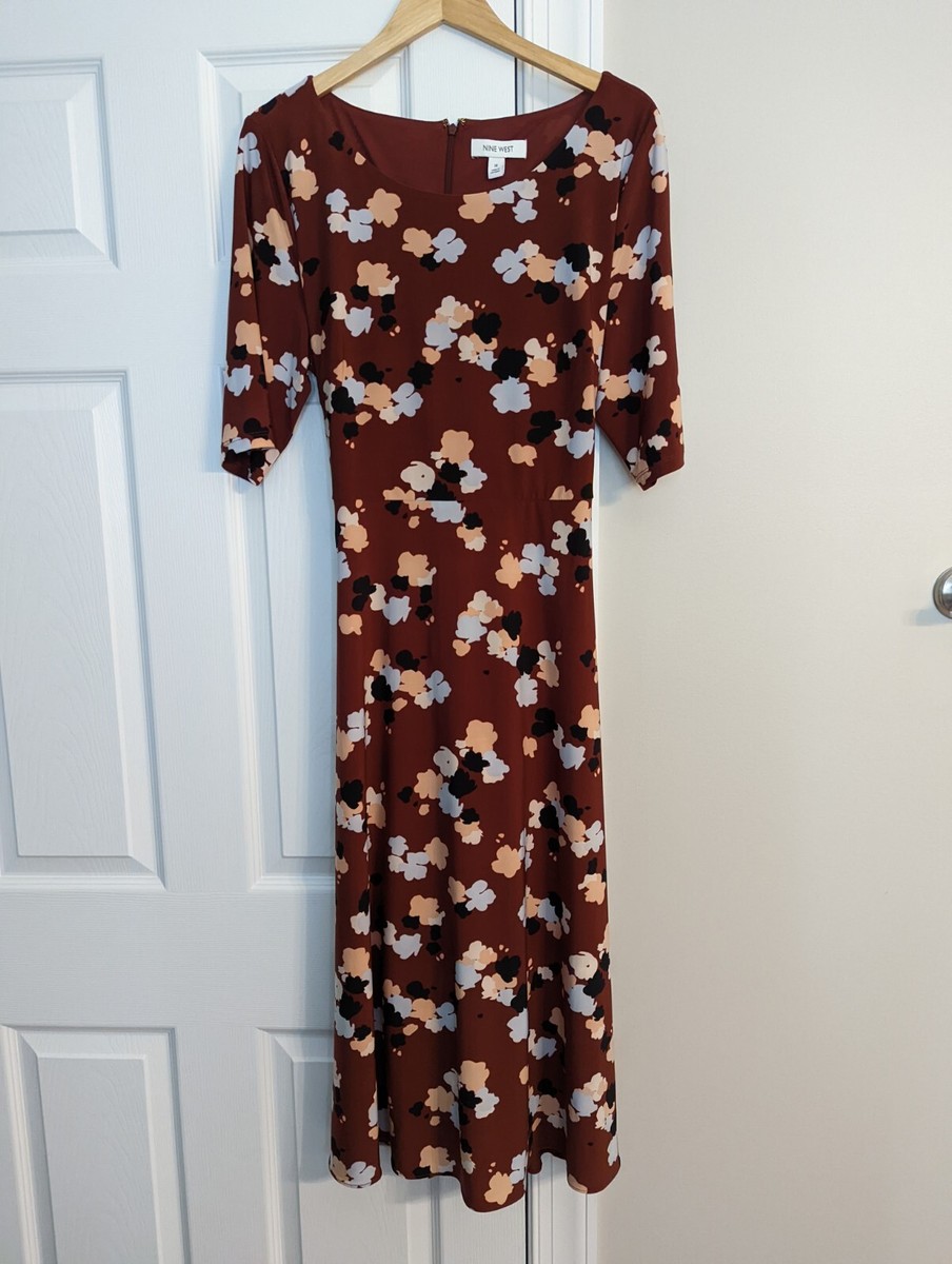 women's belted fit & flare midi dress The Linen Belted Midi Dress main image 1
