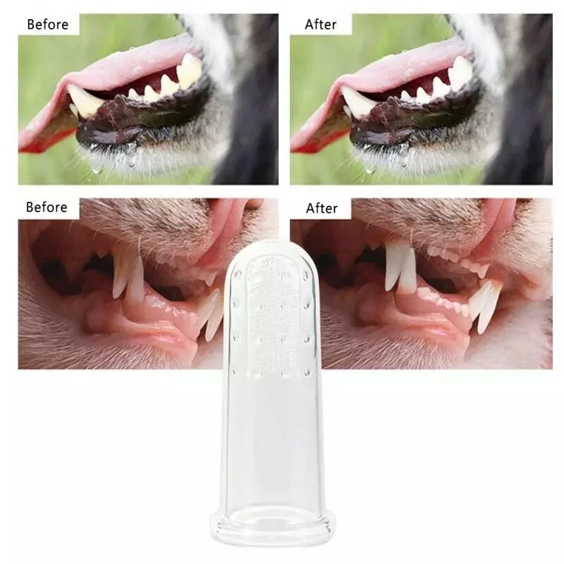 1pcs Soft Finger Toothbrush Pet Dog Dental Cleaning Teeth Care Hygiene Brush - Image 2 of 4