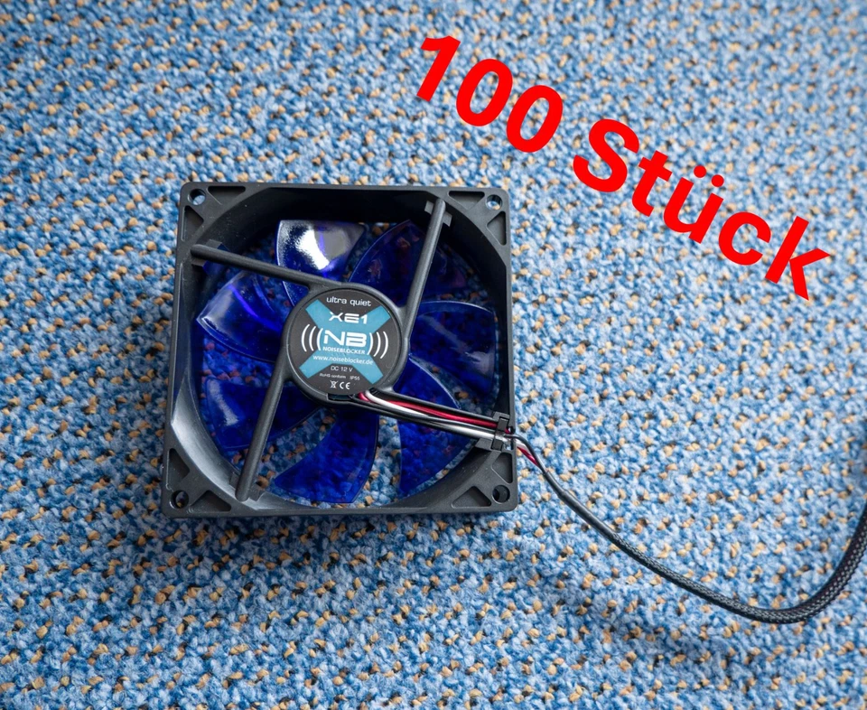 100x NB-BlackSilentFAN XE-1 Lüfter Ultra leise 92x92x25mm NEU als Sonderposten