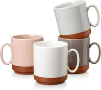 Kaffeebecher Set 4-Tlg 350Ml Tara Porzellan FüR Kaffee Tee Geschenk