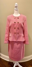 Tahari ASL 2-Piece Skirt Suit Set Red White Tweed Blazer NWOT Skirt NWT Size 8
