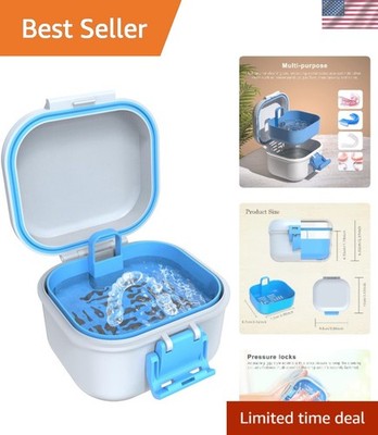 Elegant Leak-Proof Denture Case Organizer - Hygienic & Stylish Travel Solution