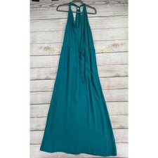 LoveStitch Racerback Maxi Dress Womens Medium Team Green Tie Waist
