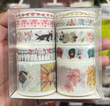 Cute Cat Themed Washi Tape Set  Decorative Masking Tape  Scrapbook, Planner,