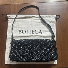 Borsa Bottega Veneta Kalimero Cha-Cha nera originale pelle intrecciata