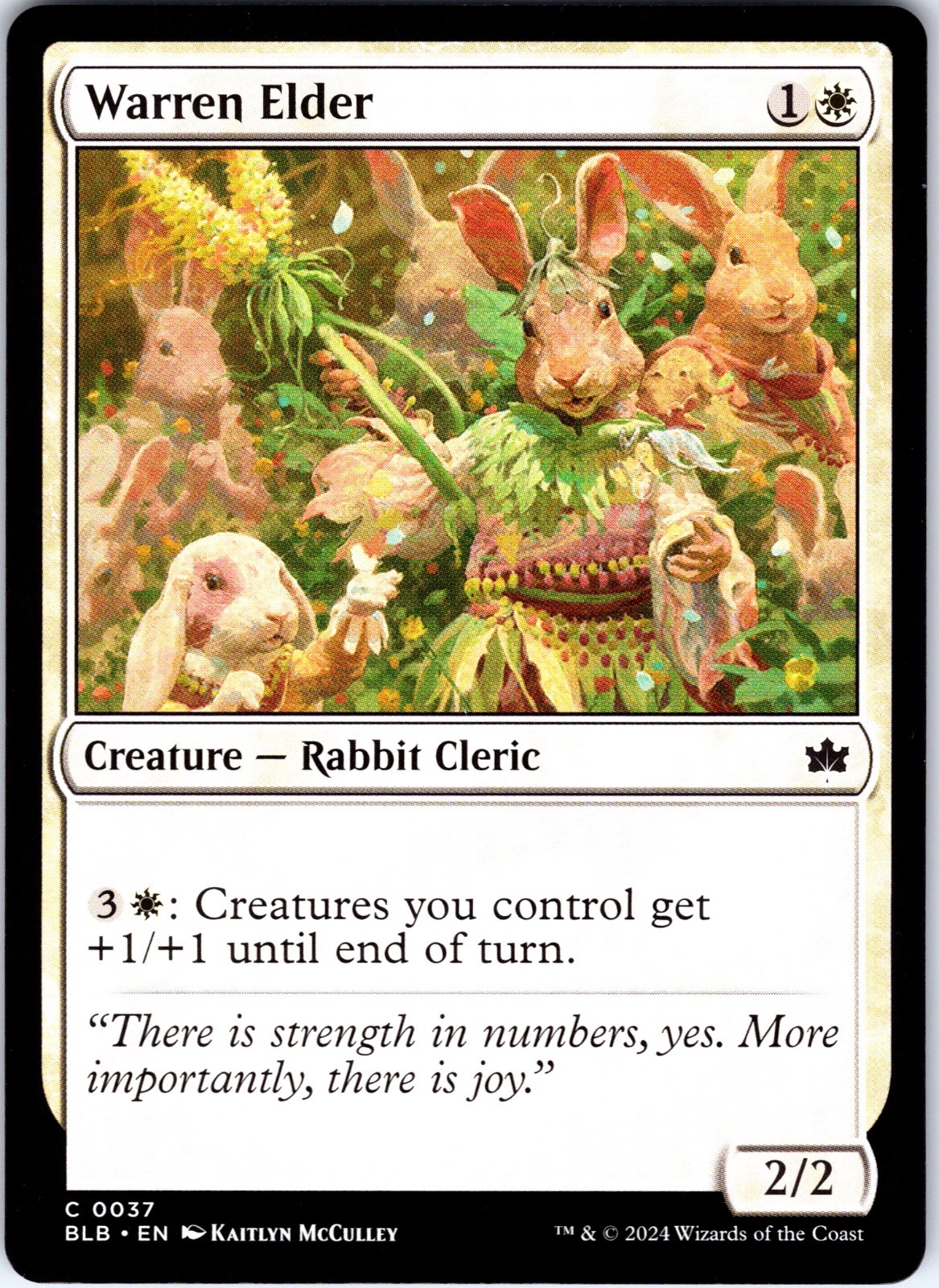 Warren Elder 37 Common Bloomburrow Magic: The Gathering Lightly Played