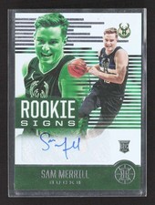 2020-21 Panini Illusions Sam Merrill -SAM Rookie Signs Auto Bucks TV3024