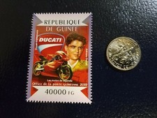 Timbro traforato Adriano Ducati Supermono 2015 Repubblica di Guinea