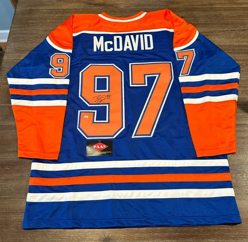 Connor Mcdavid Edmonton Oilers Signed Hockey Jersey with COA