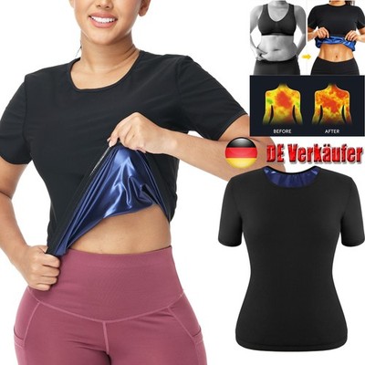 Damen Sauna Weste Bauchweggürtel Korsett Waist Trainer Tank top Body Shaper Gym