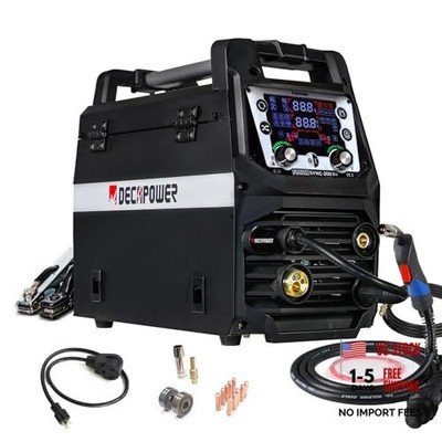 DECAPOWER 110V 220V Dual Voltage 200 amps gas gasless MIG Welder 3 SYNC-200 BV