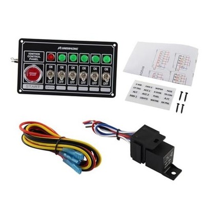 Ignition Engine Start Panel With 6 Switches & 6 Pins & Lights Switch Panel