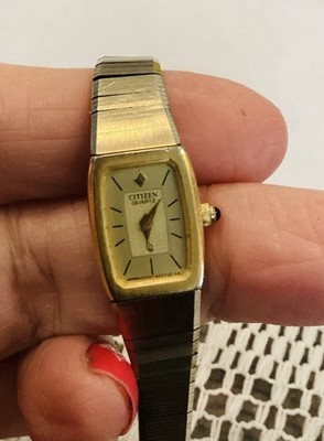 Citizen Women s Watch 2250-225996 7 Jewel Gold Dial 7.1'' Japan Needs Battery