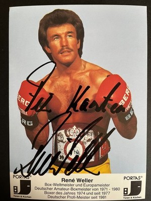 Rene Weller / Autogrammkarte mit Originalautogramm