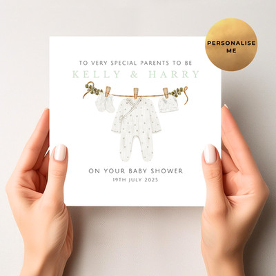 Personalisierte Babyparty Karte für werdende Mama - Babyparty werdende Elternkarte