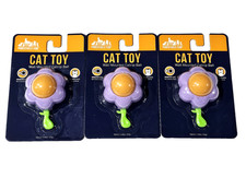 3 Pack Pawsitively Fun Cat Toy Wall Mounted Catnip Ball Stimulates Mind