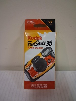 Kodak Fun Saver 35mm Flash Camera 27 Exposures (Exp 6/2005) New Sealed