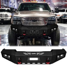 For 2003-2006 Chevy Silverado 25003500 Front Bumper W Winch Plate D-rings For 2003-2006 Chevy Silverado 25003500 Front Bumper W Winch Plate D-rings