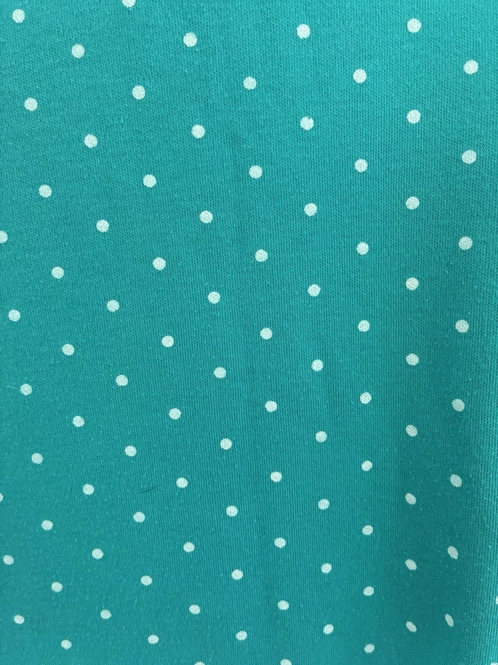 Camiseta para mujer Karen Scott pequeña a lunares mezcla de algodón cuello redondo turquesa XL Foto 4 de 4