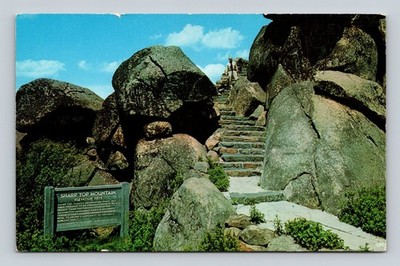 Sharp Top Mountain Peaks of Otter Blue Ridge Parkway VA Vintage Postcard