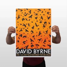 DAVID BYRNE Portland OR Poster 2026 Keller Auditorium Birds Art Print Mike King
