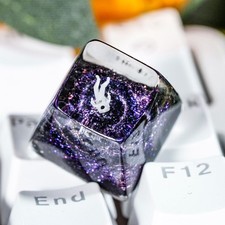 Purple Galaxy Swirl Astronaut Artisan Keycap R1 SA Profile Astronaut-05