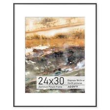 24x30 Poster Frame, 24x30 Frame with Mat for 18x24, Premium Aluminum 24 x 30 ...