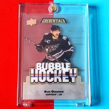 2022-23 UD Credentials Bubble Hockey Alex Ovechkin Gold !08/25! CASE HIT JERSEY#