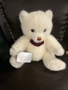 1988 Russ Berrie 25th Silver Anniversary Ltd Ed. White Plush Teddy Bear NEW+TAG