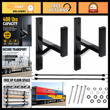2 Pack Steel Trailer Ladder Rack Side Mount With Straps 400 Lb Capacity