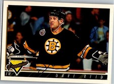 1993-94 -Dave Reid- Topps Autograph/Signed/Auto Hockey Card #67 Bruins
