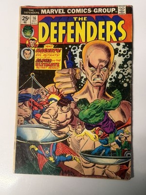DEFENDERS #16 - 1974 BRONZE AGE MARVEL COMIC HULK DR STRANGE PROFESSOR X MAGNETO