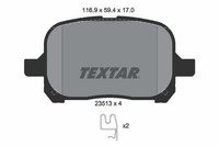 1X Textar 2351302 Bremsbelagsatz Scheibenbremse FüR Toyota Lexus
