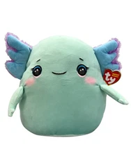 Ty Squish-a-Boo (Squishy Beanies) - Charlie the Blue Axolotl, (9"), MWMT