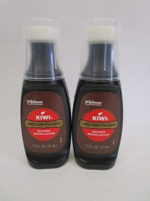 KIWI Instant Polish Shoe Shine Brown (Pack of 2)