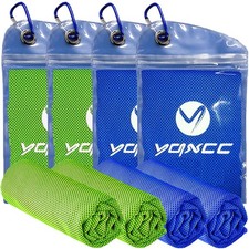 Cooling Towels  4 Pack 40"x12"  Cool Cold for Neck  Microfiber Soft Breath...