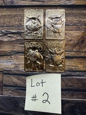 Pok mon 1999 23K Gold-Plated Cards from Burger King Kids Meals - Lot Of 4 Cards