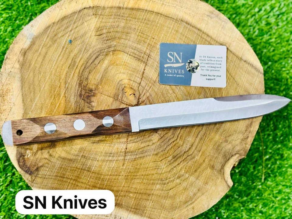 CUCHILLO BOWIE ESTILO DAGA DE ACERO D2 PERSONALIZADO CON FUNDA DE CUERO Foto 4 de 4