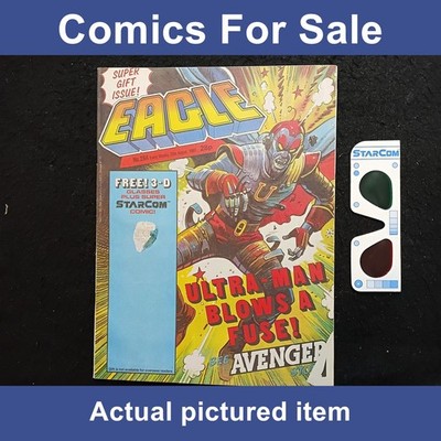 Eagle comic issue 284 with free 3D glasses and StarCom comic (LOT#14692)