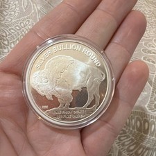 HM 2016 Silver Bullion Round 1 Troy Ounce .999 Fine Buffalo Design